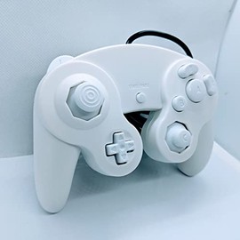 GamceCube Controller, NGC Transparent White on White Gamepad For Gamecube, Wii, Wii U & Switch…