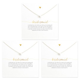 2/3/4Pcs Bridesmaid Gifts for Wedding Day Bridesmaid Necklaces Pearl Pendant Necklace Bridesmaid Proposal Gifts Wedding Jewelry Bridesmaid Gift Accessories