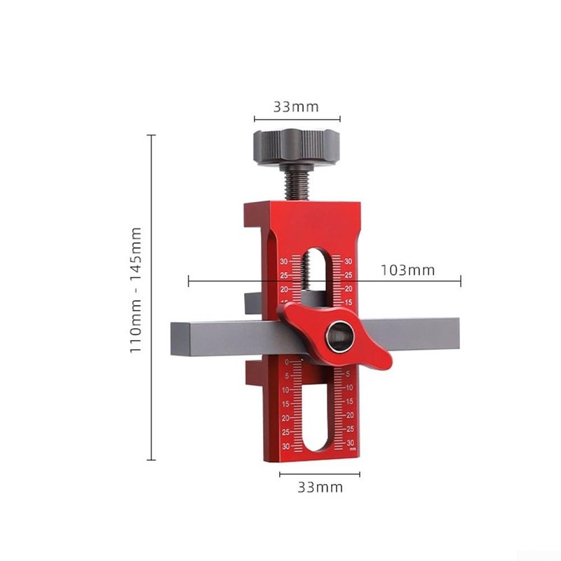 Cabinet Door Assembly Aid 0-55mm Height Adjustable Aluminum Alloy Various