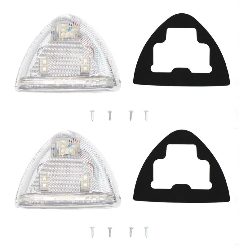 LEAVAN LED Clear Triangle Turn Signal Fit for Peterbilt 379
