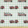 Lunarable Fire Truck Fabric by The Yard, Pattern of The