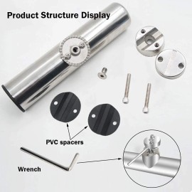 Amysports Rail Mount Rod Clamp Holders Boat Clamp Holders Rod Stainless Steel Fishing R...