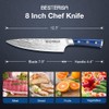 BESTERiSA Chef Knife,8 Inch Professional Chef Knife German Stainless Steel,Ultra