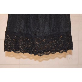 Maritess New S 19" black half slip 5" of lace