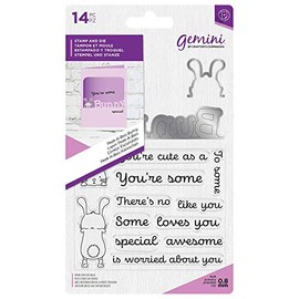 Gemini Stamp & Die-Peek-A-Boo Bunny, One Size