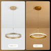 CHYING Gold Pendant Light Modern LED Pendant Lighting 3500K Crystal