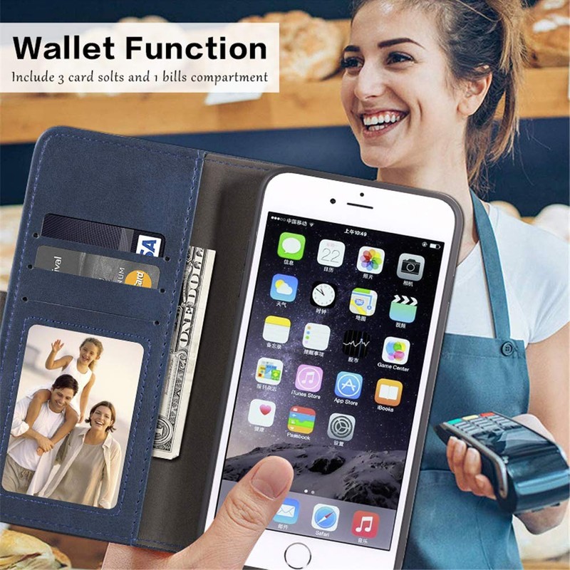 Shantime Stylish Leather Wallet Case Compatible with AGM G1 Pro,