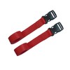 Webbing Strap with Quick Release Buckle, Pack of 2 (Red,