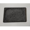 Volcanic stone cooking tile, surface groove, 8 "x 12", lava