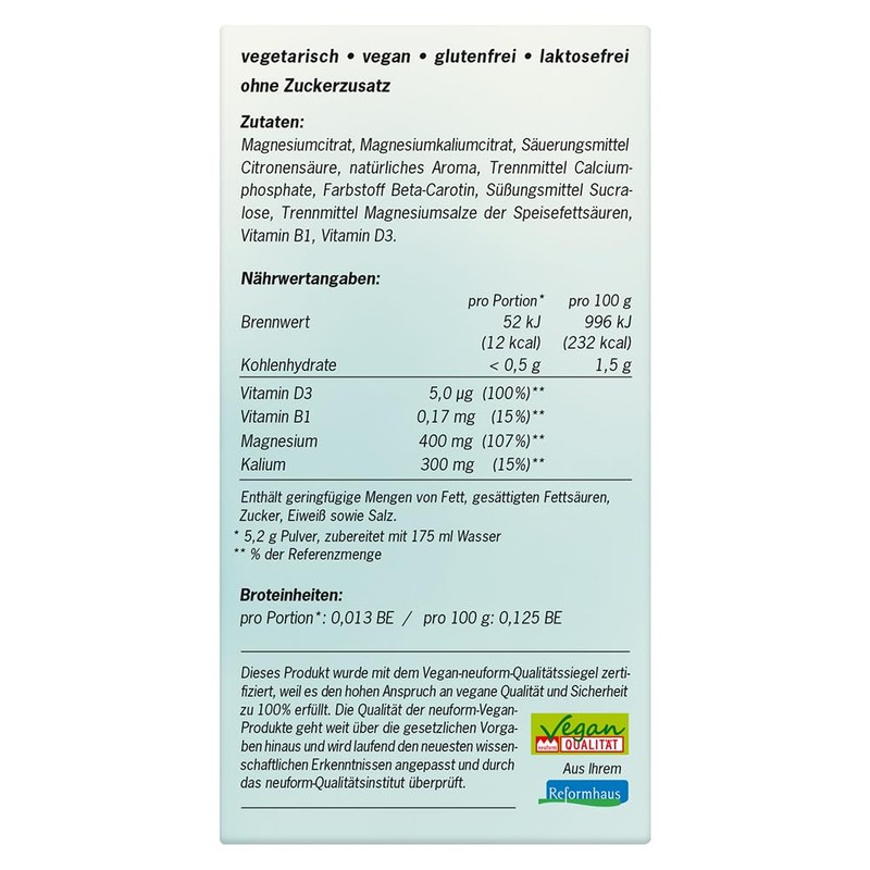 Magnesium 400 Citrate + Potassium Drinking Granules 20 Sticks (0.1