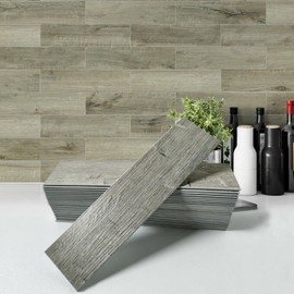 W&S 1 Piece Caesious Grey 3" x 12" Peel and Stick Wood Panels for Walls, Stick on Wood Look Tile for RV,Living Room,Accent Wall,Faux Wood Paneling for Kitchen Backsplash,Self Adhesive Wall Planks
