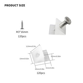 Ewwtrey 120 Pcs Drawer Repair Kit, Drawer Supports Wedges, Plastic Drawer Bottom Sagging Repair Fix Mending Wedges with Screws for Furniture Chest Sagging Drawer Bottom Repair Fixing Wedges