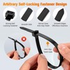 NORSHY Cable Ties Black Resealable 300 mm x 7.6 mm,