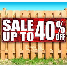 Special Up To 40 Off Banner 13 oz | Non-Fabric | Heavy-Duty Vinyl Single-Sided With Metal Grommets