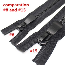 YaHoGa #8 24 Inch Two Way Separating Plastic Zippers for Sewing Jacket Coat Down Jacket Heavy Duty Resin Zippers Bulk (24")