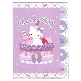Sun-Star Stationery S2175789 Charmy Kitty Sanrio Characters Goods, Clear File, A4 Size, 5 Pockets, Charmy Kitty