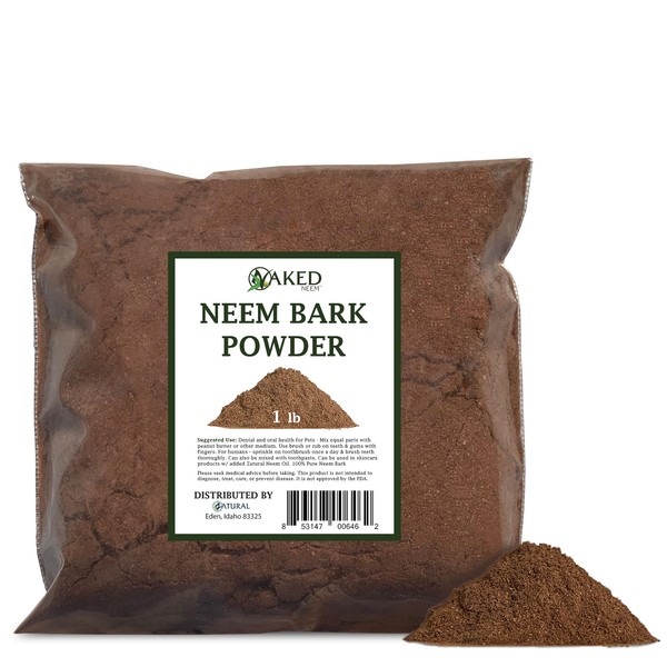Neem Bark Powder 16ounce-Dental and Digestion Support-Tooth Powder-Pure Neem Bark Powder