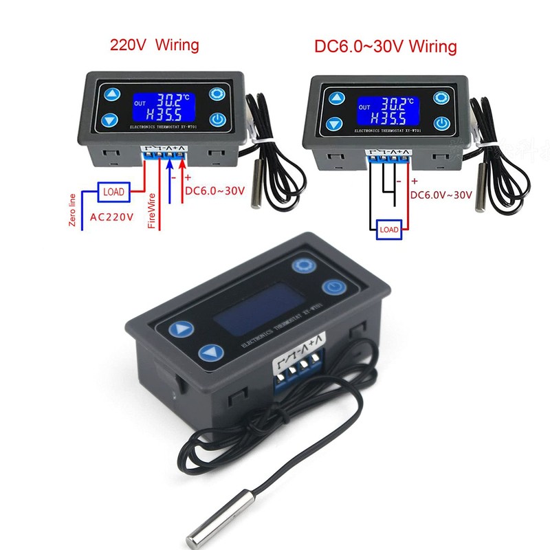 Taikuwu Digital Temperature Controller 0-30V LCD Display Digital Thermostat High