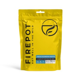 FIREPOT Porcini Mushroom Risotto - Healthy Plant Based Dehydrated Camping & Backpacking Meals (2 Servings)