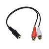 KAUMO RCA (Red and White Female) 3.5mm Stereo Mini (Female)