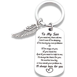 Gift For Son From Mom Keychain Gift For Graduation Birthday Christmas Back To School To Teen Boys Adult Son Stepson