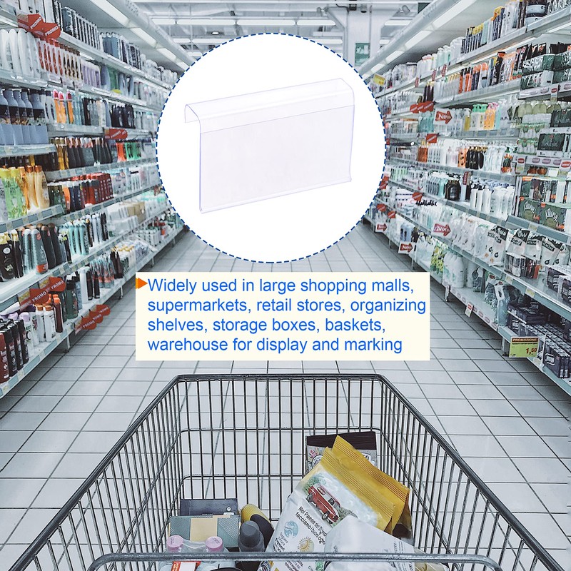 sourcing map Pack of 30 L-Shape Label Holders 80 x