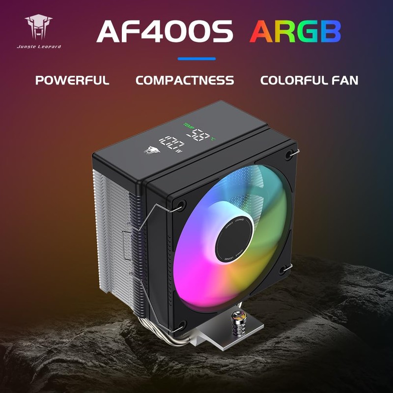 TZMRIT AF400S DGT ARGB CPU Cooler with Temperature Display for