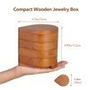 JSVER Wooden Jewelry Holder Organizer Portable Jewelry Organizer, Small Jewelry