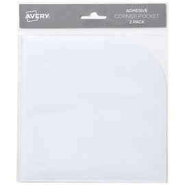 Avery Corner Pockets, 6" x 6", Translucent Files for Planners and Notebooks, Adhesive, 2 Total (73715)