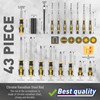 Magnetic Screwdrivers Set with Case, Amartisan 43-piece Includs Slotted, Phillips,