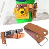 sourcing map 2pcs Tape Measure Holder 4.8" Leather Tape Measure