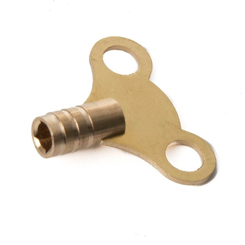 BRASS CLOCK TYPE RADIATOR KEY (PACK OF 2)