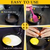 LXLOVESM 5 packs 4'' Egg Rings Set with Silicone Handle,