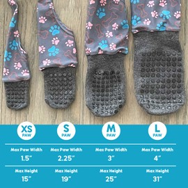 WALKEE PAWS Stay-on, Non-Slip Dog Socks to Prevent Licking Paws and Slipping on Hardwood Floors. Seen on Shark Tank, Never Lose a Dog Sock Again (Medium) Grippy Socks with All Around