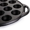 WUWEOT Non-Stick Takoyaki Pan, 1.5" Diameter Pre-Seasoned Cast Iron Octopus