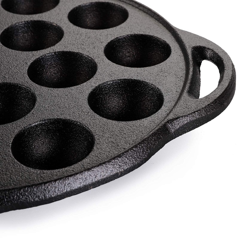 WUWEOT Non-Stick Takoyaki Pan, 1.5" Diameter Pre-Seasoned Cast Iron Octopus