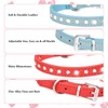 Rhinestone Dog Collar, 2 Pack Bling Dog Collar for Small