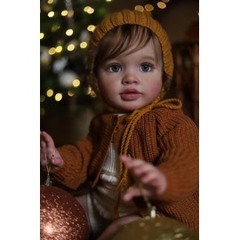 Angelbaby Real Look Reborn Toddler Dolls 26 inch Realistic Reborn Baby Doll Soft Silicone Weighted Newborn Girl Doll Adorable Big Handmade Reborn Child with Straight Leg Bebe Girl Reborn for Kids