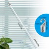 6 Pack Blind Wand with Metal Hook, 12 Inch White