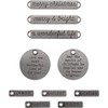 Tim Holtz - Advantus ADORNMENTS IDEA-OLOG Xmas, Antique Nickel Christmas