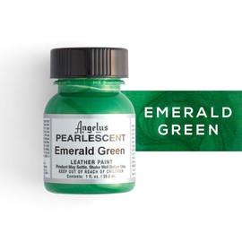 Angelus Pearlescent Leather Paint, Emerald Green, 1 oz.