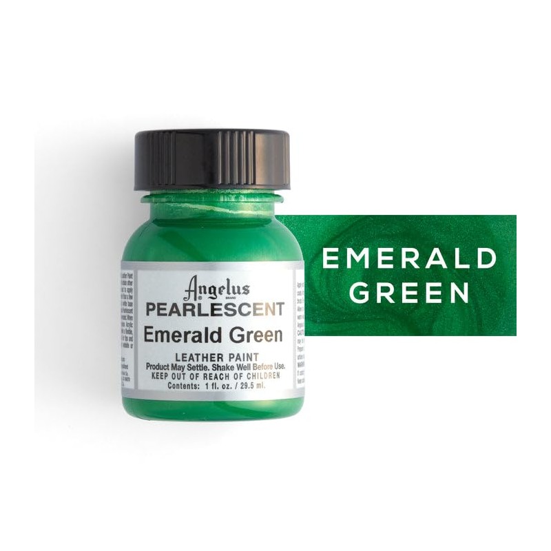 Angelus Pearlescent Leather Paint, Emerald Green, 1 oz.