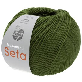 LANA GROSSA Meilenweit Seta Lampone, sock yarn with silk content, machine washable, hand knitting yarn, 55% virgin wool (merino), polyamide and silk, 100 g, 400 m wool for knitting and crocheting FB50