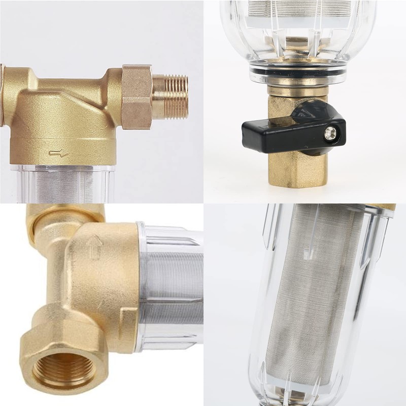 Water Filter, Reusable, 1 Inch Water Pre-Filter Sediment Filter, Spin