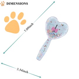 Small Dog Brush, Soft Dog Brush for Shih Tzus, Yorkies, Maltipoos, Maltese ， Love Shape Puppy Massaging Hair Brush, Cat Brush, for Small Dogs Cats Rabbits of All Hair Types (Purple)