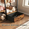 WCBSQX 3-Tier Purse Rack Stand with Pull-Out Drawer & 6