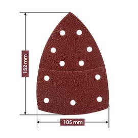 SATC Mouse Sander Pads 40-Piece 40/60/80/120 Grits Mouse Sanding Pads 11 Holes Detail Sander Pads Hook and Loop Mouse Palm Sanding Paper Sandpaper for Mouse Sander