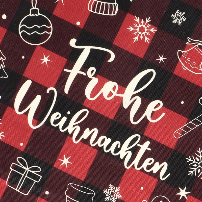 GEBETTER Merry Christmas Apron with Christmas Patterns Linen Christmas Apron