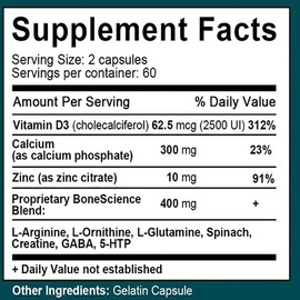 Balincer Calcium + Vitamin D3 Supplement – Supports Height Growth, Strong Bones & Joint Health – 120 Capsules for Adults & Teens Daily Wellness