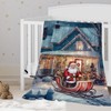 YeeJu Christmas Throw Blanket Baby Small Farmhouse Christmas Snow Blanket